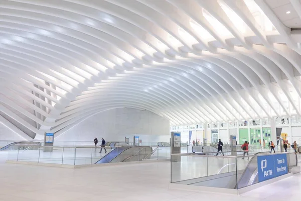 Nova Iorque Eua Nov 2018 Óculo Oculus Transportation Hub Nova — Fotografia de Stock