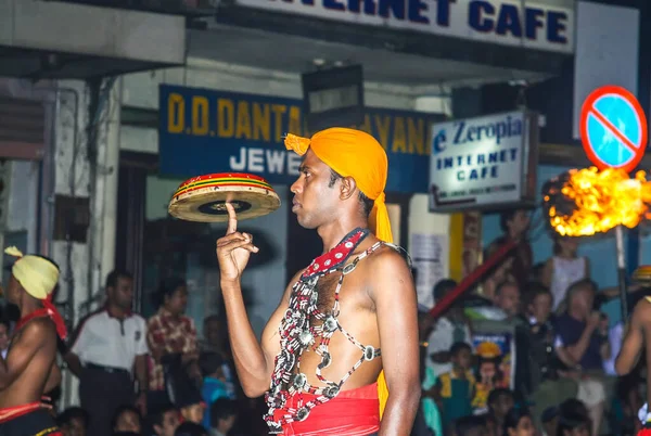 Kandy Sri Lanka Augustus 2005 Muzikanten Nemen Deel Aan Het — Stockfoto