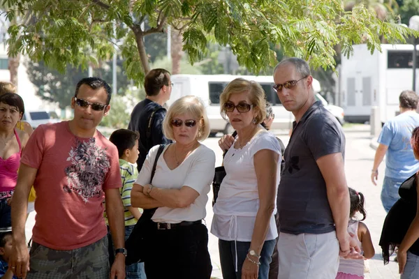 로스앤젤레스 2008 사람들은 올베라 거리의 멕시코 올베라 다운타운 로스앤젤레스에서 지역의 — 스톡 사진