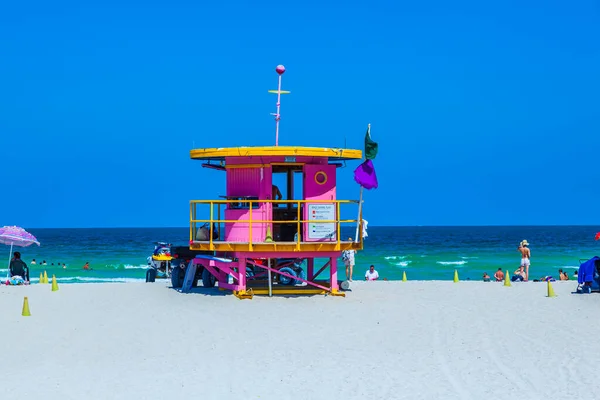 Miami Usa Juli 2010 Mensen Genieten Van Het Strandleven Zuid — Stockfoto