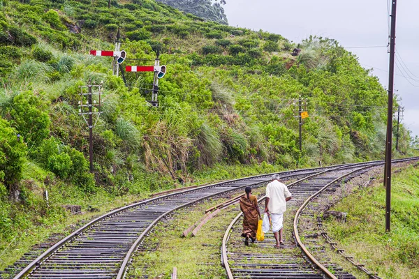 Nuwara Eliya Sri Lanka Augusti 2005 Några Promenader Rälsen Nuwara — Stockfoto