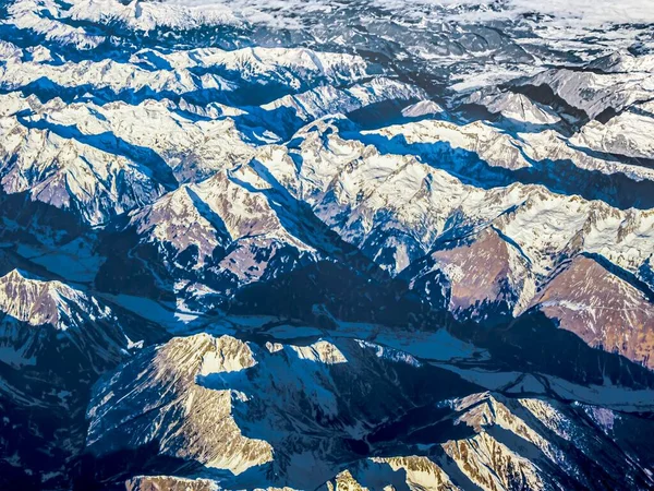 Malerische Schneebedeckte Berge Den Alpen — Stockfoto
