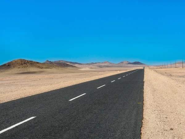 Rua Deserto Namíbia Perto Parque Nacional Mata Mata — Fotografia de Stock