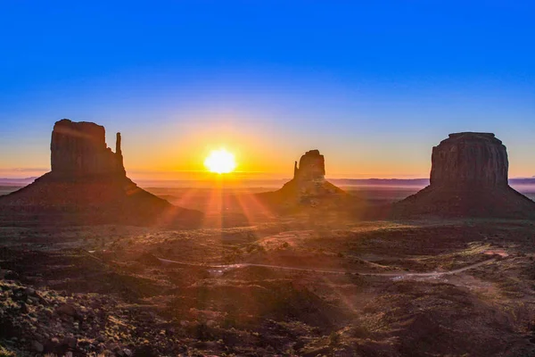 Landscape Monument Valley Beautiful Sunset — Stock Photo, Image