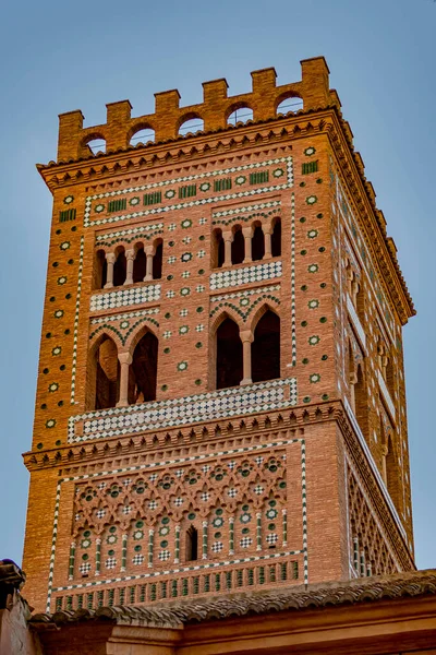 Famosa Torre Salvador Antiga Aldeia Teruel Espanha — Fotografia de Stock