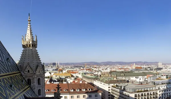Panoramiczna Panorama Wiednia Austrii Pogodny Letni Dzień — Zdjęcie stockowe