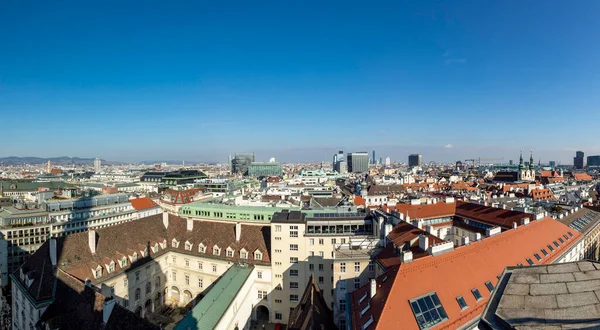 Panoramic Skyline Vienna Austria Clear Summer Day Royalty Free Stock Images