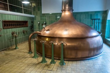 Ceset, Almanya - 3 Mayıs 2017: Lich bira Lich, Almanya ziyaret etti. Bira 150 yılı aşkın eski ve 1988'den beri en büyük bira fabrikasında Hesse, Germany.the olduğunu.