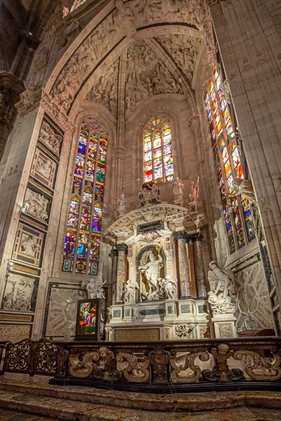 Milán Italia Enero 2017 Interior Famosa Catedral Milán Duomo Cúpula —  Fotos de Stock