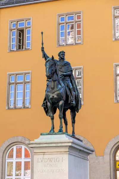 Regensburg Německo Února 2019 Jezdecká Socha Bavorského Krále Ludvíka Městě — Stock fotografie