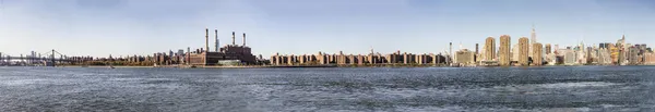New York Usa Жовтня 2015 Панорамний Горизонт Нью Йорка Річкою — стокове фото