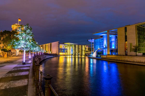 Berlin Germany June 2017 Night View Marie Elisabeth Luders Haus — Stock Photo, Image