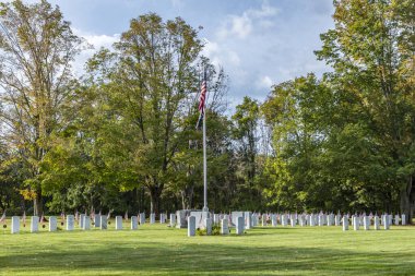 WILLIAMSTOWN, ABD - 21 SEP 2017: 75 yıldır Williamstown 'un kuzey kesimindeki tek mezarlık, Westlawn 1766 yılında kuruldu..