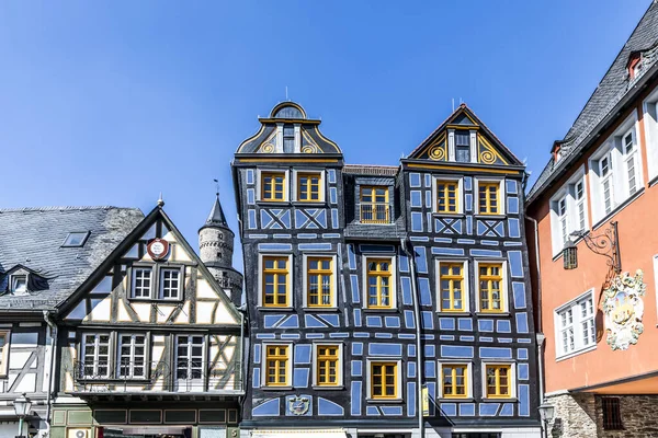 Idstein April 2017 Fachwerkhaus Idstein Das Mittelalterliche Haus Wird Renoviert — Stockfoto