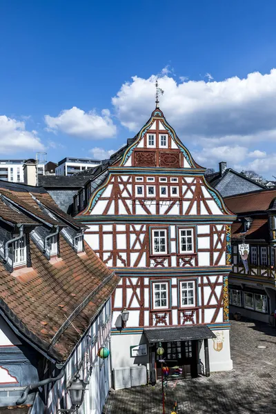 Idstein April 2017 Fachwerkhaus Idstein Das Mittelalterliche Haus Wird Renoviert — Stockfoto