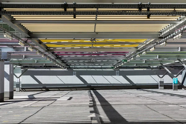 Frankfurt Germany Apr 2017 Parking Garage Shadow Frankfurt Trade Fair — Stock Photo, Image