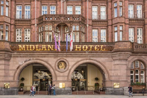 Manchester Apr 2017 Gevel Van Het Oude Midland Hotel Midland — Stockfoto