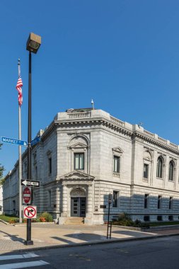 PORTLAND, ABD - SEP 15, 2017: Portland, Maine, ABD 'deki eski adliye binası.