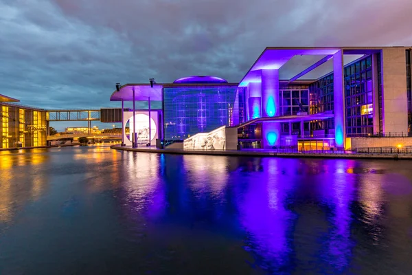 Berlín Alemania Junio 2017 Vista Nocturna Marie Elisabeth Luders Haus — Foto de Stock