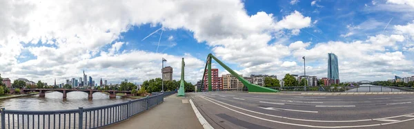 Frankfurt Alemanha Julho 2017 Vista Panorâmica Para Horizonte Frankfurt Com — Fotografia de Stock