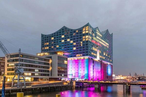 Hamburg Duitsland Aug 2017 Uitzicht Haven Van Hamburg Beroemde Elb — Stockfoto