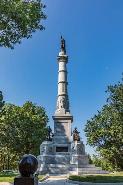 Boston Usa Sep 2017 Statue Soldiers Sailors Monument Fallen Soldiers — Stock Photo, Image