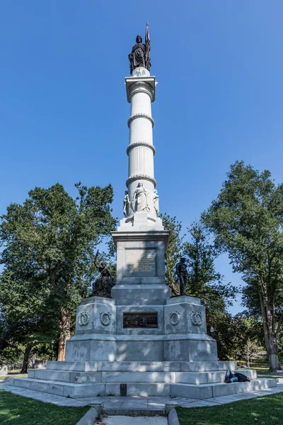 Boston Usa Sep 2017 Statue Soldiers Sailors Monument Fallen Soldiers — Stock Photo, Image