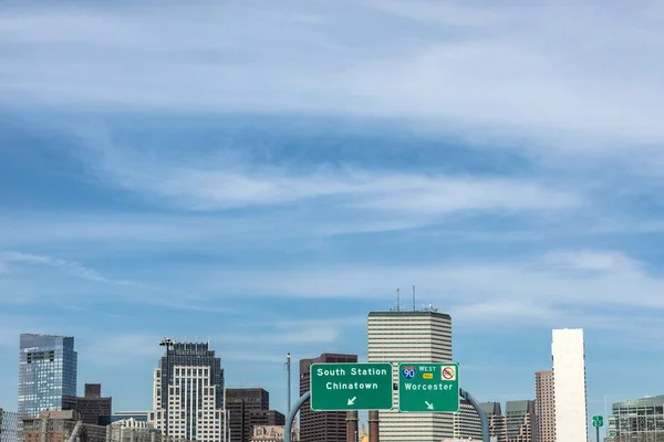 Boston Sep 2017 Entrar Capital Massachusetts Boston Por Carretera Fondo —  Fotos de Stock