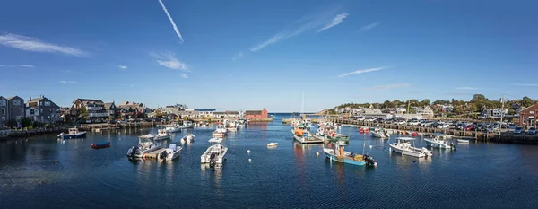 Rockport Sep 2017 Viejo Puerto Rockport Con Barcos Motor Bajo —  Fotos de Stock