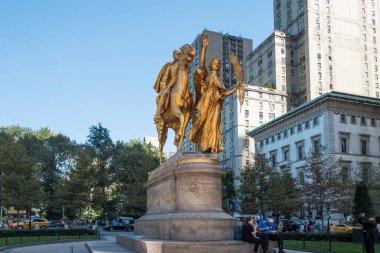 NEW YORK, ABD - OCT 4, 2017: General William Tecumseh Sherman Anıtı