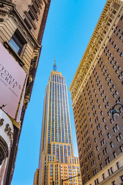 New York Usa Oct 2017 Empire State Building View Street — Stock Photo, Image