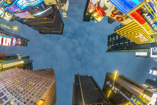 New York Usa Ekim 2017 Akşam Üzeri Times Meydanı Nda — Stok fotoğraf