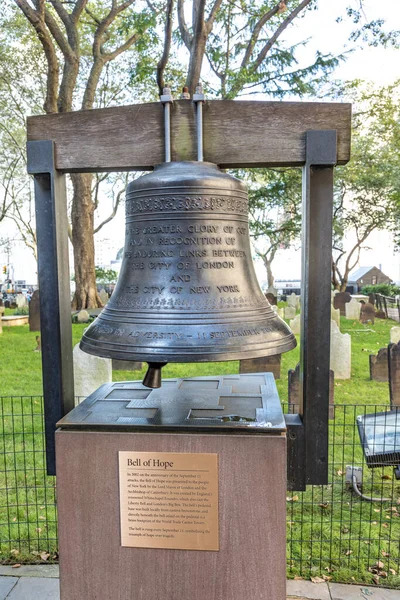 New York Usa Oct 2017 Prayers Peace Said Bell Hope — Stock Photo, Image