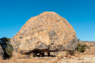 New Mexico, ABD 'deki Rocks State Park' ın manzaralı manzarası.