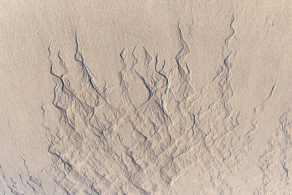 Textura Tipo Padrão Islâmico Praia Areia Enquanto Tempo Maré Baixa — Fotografia de Stock