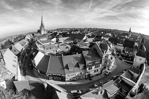 Θέα Στην Παλιά Πόλη Του Muelhausen Γερμανία Πόλη Αναφέρθηκε Για — Φωτογραφία Αρχείου