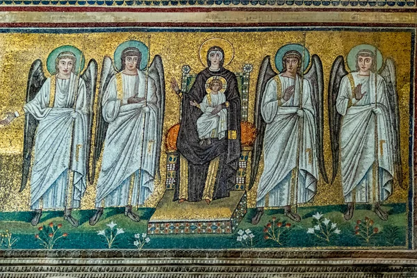 Ravenna Italien Oktober 2021 Inredning Basilikan San Vitale Som Har — Stockfoto