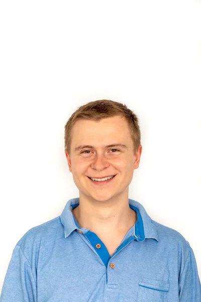 Portrait Smiling Caucasian Young Man — Stock Photo, Image