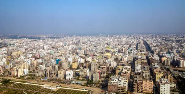 Aerial Dhaka Απόγευμα Μπανγκλαντές — Φωτογραφία Αρχείου