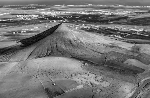 Aerial Uttaget Lanzarote Den Vulkaniska Kanarieöarna — Stockfoto