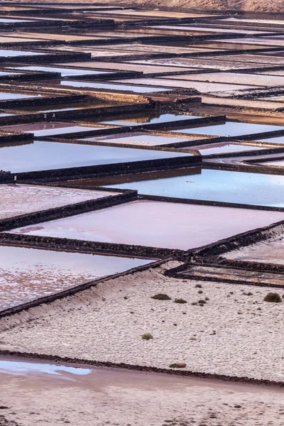 Refinaria Sal Salina Janubio Lanzarote Espanha — Fotografia de Stock