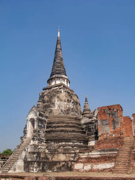 Famosa Zona Del Tempio Wat Phra Sanphet Palazzo Reale Ayutthaya — Foto Stock