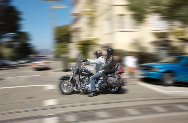 San Francisco Julio 2008 Hombre Con Socius Con Harley Davidson —  Fotos de Stock