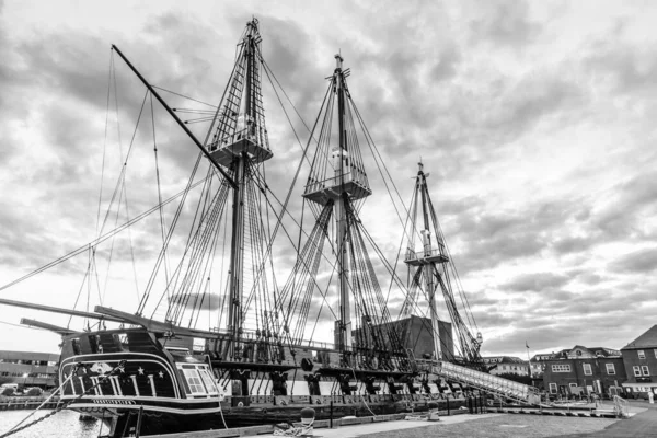 Βοστώνη Ηπα Σεπτεμβρίου 2017 Άποψη Του Παλιού Ναυτικού Πλοίου Uss — Φωτογραφία Αρχείου