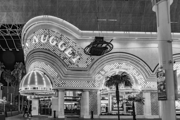Las Vegas Eua Março 2019 Cassino Golden Nugget Noite Rua — Fotografia de Stock