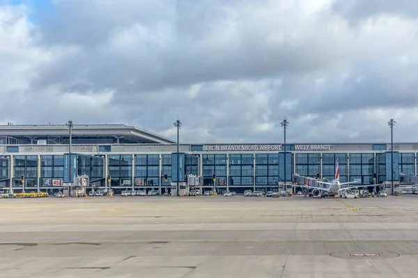 Berlijn Duitsland Februari 2022 Vliegveld Uitzicht Terminal Willy Brandt Berlijn — Stockfoto