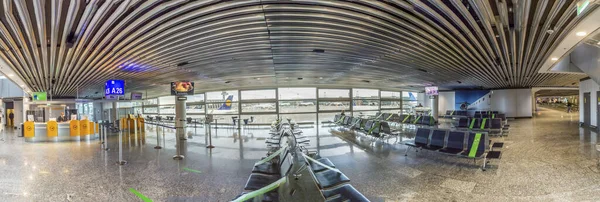 Frankfurt Germany February 2022 Empty Lufthansa Gate New Terminal Frankfurt — Stock Photo, Image