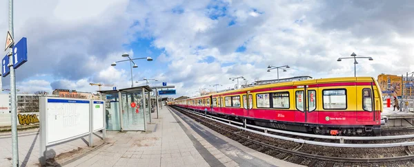 Berlin Tyskland Februari 2022 Panorama Över Järnvägsstationen Charlottenburg Berlin Tyskland — Stockfoto