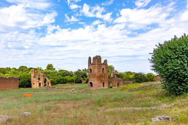 Maxentius Vár Cirkuszának Romjai Appia Antica Róma Más Néven Caracalla — Stock Fotó