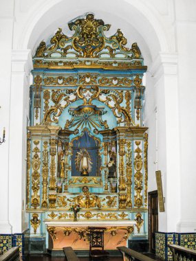 Buenos Aires, Arjantin - 26 Ocak 2015: Arjantin 'in Buenos Aires kentindeki Plaza de Mayo yakınlarında San Telmo' da kilise içi. Iglesia del Pilar Kilisesi Buenos Aires 'in turistik merkezidir..